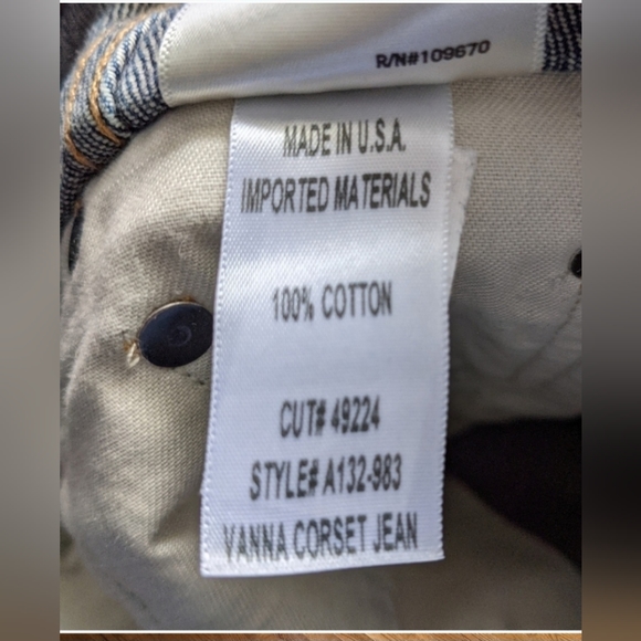 Agolde Vanna Corset Belted Fold Over Jeans 24 (28" inseam) - Picture 10 of 10